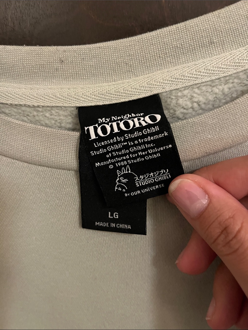Our Universe Studio Ghibli My Neighbor Totoro Sage Sweater - Picture 2 of 5